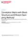 Correlation Matrix with Block Structure and Efficient Sampling