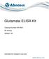 Glutamate ELISA Kit. Catalog Number KA assays Version: 04. Intended for research use only.
