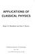 APPLICATIONS OF CLASSICAL PHYSICS