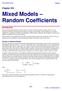 Mixed Models Random Coefficients