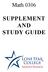 Math 0306 SUPPLEMENT AND STUDY GUIDE
