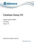 Catalase Assay Kit. Catalog Number KA assays Version: 04. Intended for research use only.