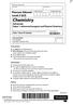 Pearson Edexcel Level 3 GCE Chemistry Advanced Paper 1: Advanced Inorganic and Physical Chemistry