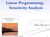 Linear Programming: Sensitivity Analysis