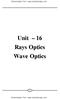 Unit 16 Rays Optics Wave Optics