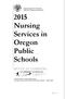 2015 Nursing Services in Oregon Public Schools