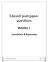 Edexcel past paper questions