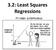 3.2: Least Squares Regressions