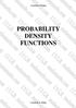 PROBABILITY DENSITY FUNCTIONS