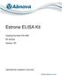 Estrone ELISA Kit. Catalog Number KA assays Version: 05. Intended for research use only.