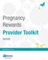 Pregnancy Rewards Provider Toolkit