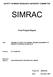 SAFETY IN MINES RESEARCH ADVISORY COMMITTEE SIMRAC. Final Project Report