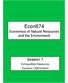 Econ674 Economics of Natural Resources and the Environment
