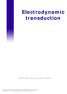 Electrodynamic transduction