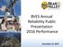 BVES Annual Reliability Public Presentation 2016 Performance