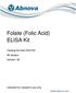 Folate (Folic Acid) ELISA Kit
