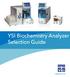 YSI Biochemistry Analyzer Selection Guide