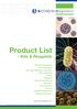 Product List. - Kits & Reagents
