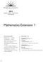 Mathematics Extension 1