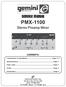 PMX Stereo Preamp Mixer CONTENT S: Connections & Operations:...Page 2-4. Specifications:...Page 4. Parts Lists:...Page 4. PCBs:...