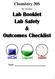 Lab Booklet Lab Safety & Outcomes Checklist