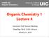 Organic Chemistry 1 Lecture 4