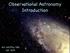 Observational Astronomy Introduction