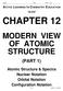 NAME PER DATE DUE ALICE CHAPTER 12 MODERN VIEW OF ATOMIC STRUCTURE (PART 1)
