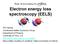 Electron energy loss spectroscopy (EELS)