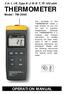 OPERATION MANUAL. 3 in 1, IR, Type K/J/R/E/T, Pt 100 ohm THERMOMETER. Model : TM-2000