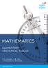 MATHEMATICS ELEMENTARY STATISTICAL TABLES. F D J Dunstan, A B J Nix, J F Reynolds, R J Rowlands.