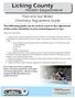 Licking County. Health Department. Pool and Spa Water Chemistry Adjustment Guide