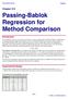 Passing-Bablok Regression for Method Comparison