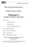MEI Structured Mathematics. Module Summary Sheets. Mechanics 2 (Version B: reference to new book)