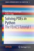 Solving PDEs in Python The FEniCS Tutorial I