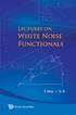 Lectures on. White Noise Functionals
