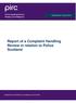 Report of a Complaint Handling Review in relation to Police Scotland