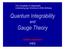 Quantum Integrability and Gauge Theory