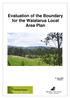 Evaluation of the Boundary for the Waiatarua Local Area Plan