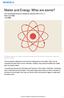 Matter and Energy: What are atoms?