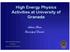 High Energy Physics Activities at University of Granada