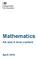 Mathematics. AS and A level content