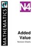 MATHEMATICS. Added Value. Revision Sheets