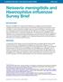 Neisseria meningitidis and Haemophilus influenzae Survey Brief