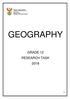 GEOGRAPHY GRADE 12 RESEARCH TASK 2018 kn