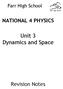 Unit 3 Dynamics and Space