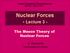 Nuclear Forces - Lecture 3 -