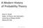 A Modern History of Probability Theory