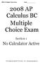 2008 AP Calculus BC Multiple Choice Exam