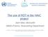 The use of RDT in the HAIC project